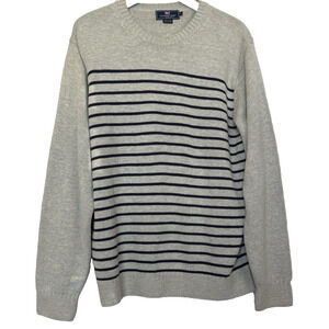 Vineyard Vines Mens Striped Knit Sweater Size L Casual Preppy Coastal 100%Cotton